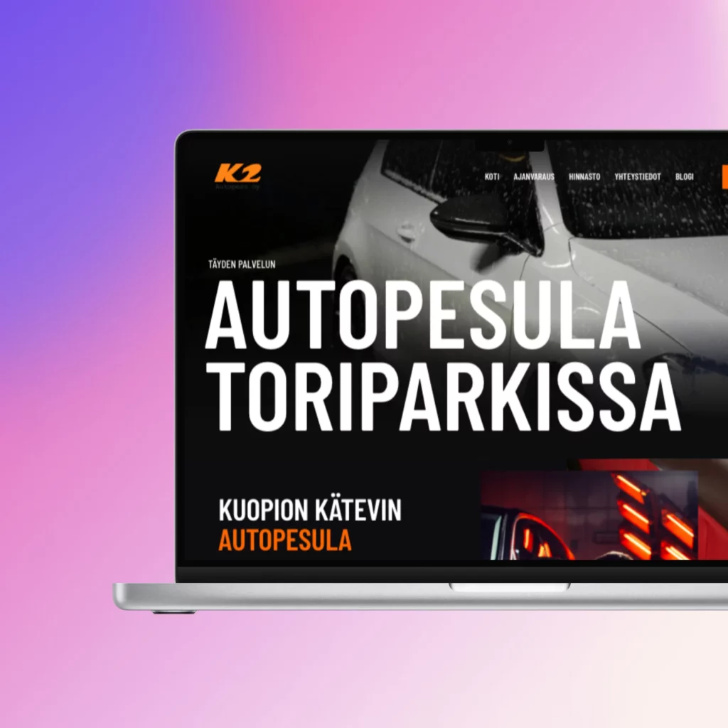 Brouskin toteuttamat autopesulan nettisivut
